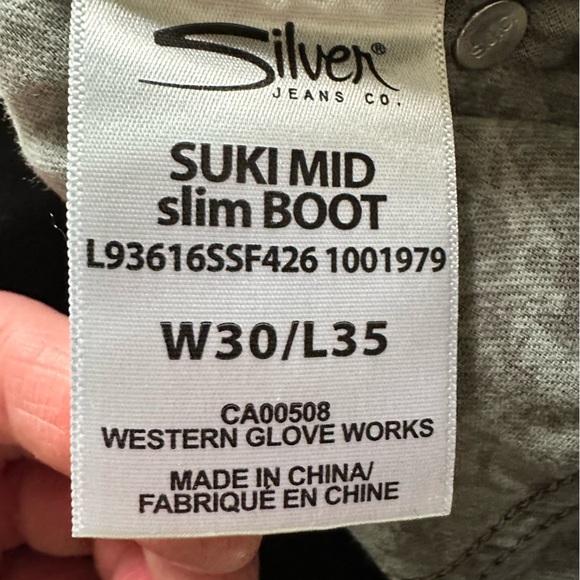 Silver Flare Jeans Suku Super Stretch Size 30 - Picture 6 of 7